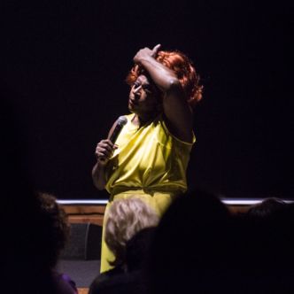 Drag statesperson, Ms. Darcel Stevens, speaks from the heart concerning the Orlando tragedy, eloquently addressing the white elephant. Le Bal | 6042